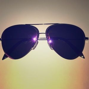 Purple tinted Victoria Beckham aviators
